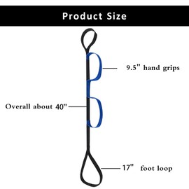 FunnAura Leg Lifter Mobility Aid for Bed, Hip Replacement Recovery Aids (Blue)