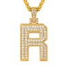 Suplight Men's Initial Chain 18k Gold Plated Letters A to