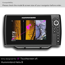 INNOSURE Premium Tempered Glass Screen Protector designed for Humminbird Helix 8 Fish Finder G3N/G4N 8 Inch Touchscreen Accessories 9H Anti Scratch (HD Clear)