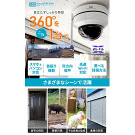 SecuSTATION SecuGuard DUFO Outdoor Security Camera Surveillance Camera Pan-Tilt Dome Type 5 Million Pixels Cloud Recording Wireless WiFi Night Color Microphone Speaker Built-in Auto Tracking Alexa