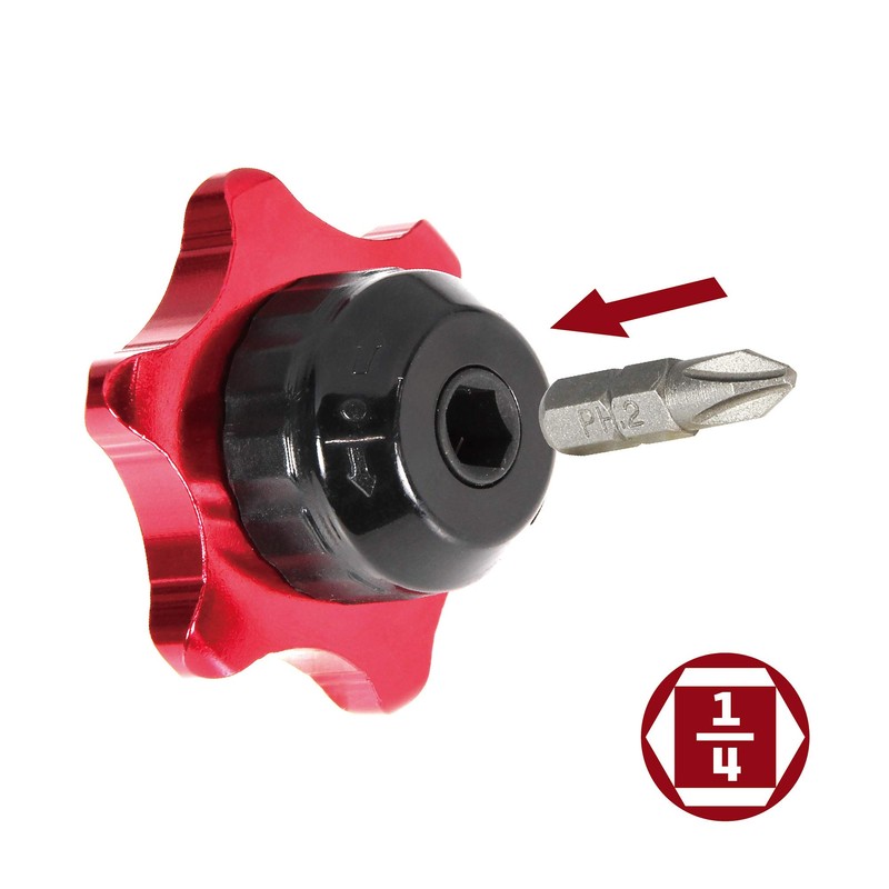 Powerbuilt 1/4-Inch Drive Finger Ratchet, Dual-Sided for 1/4-Inch Sockets and