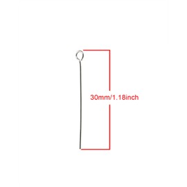 Shapenty 320PCS Mini Metal Open Eye Pin Head Eyepins for Earring Pendant Beading Jewelry Finding Making Beaded Chain Connector DIY Craft (Silver, 30mm)