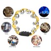Tambourine Double Row Floral Design Percussion Jingles Hand Instrument for