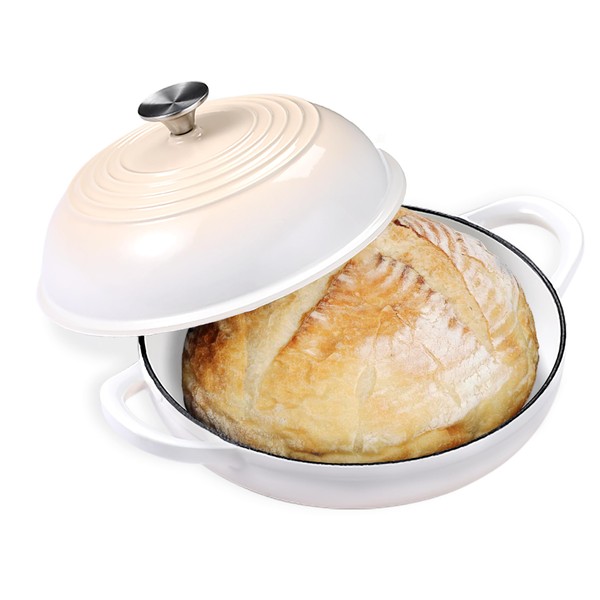 Enameled Round Cast Iron Bread Oven, 6 Qt Cast Iron