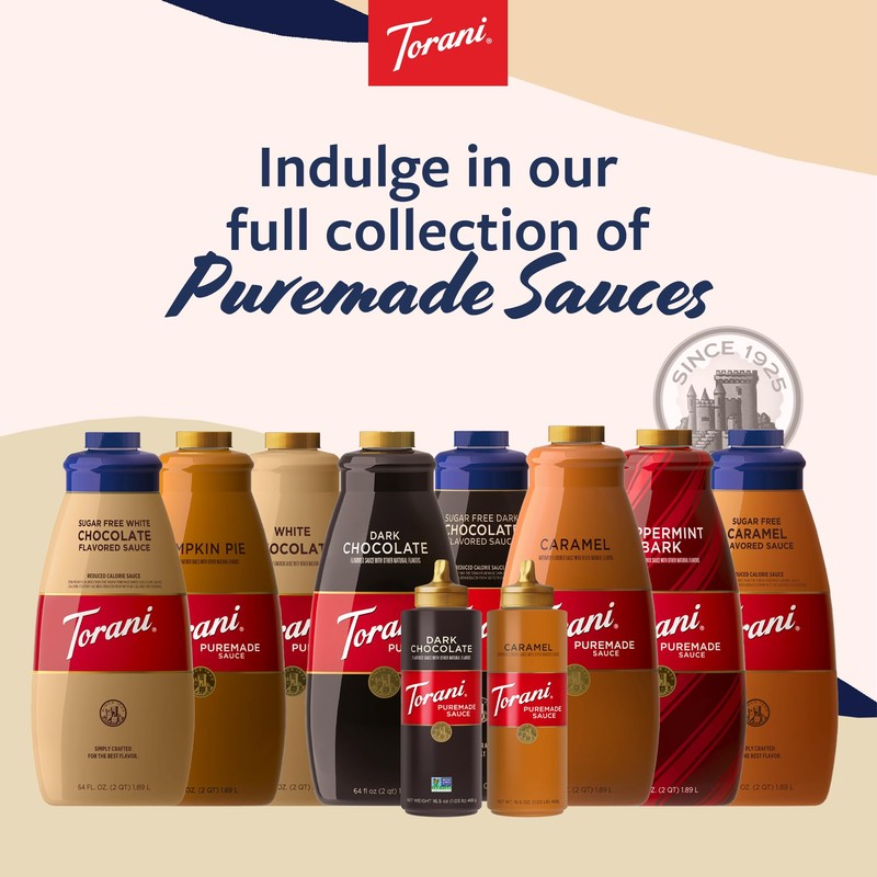 Torani Puremade Pumpkin Pie Sauce for Coffeehouse Drinks and Desserts,