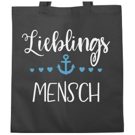 Shirtracer - Cotton Bag - Bags - Favourite Person - Heart Man Gifts Best Friend Valentine's Day Men Gift Mum, 1 Dark Grey