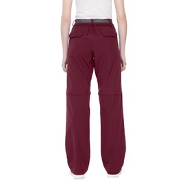 Little Donkey Andy Women's Convertible Hiking Pants Quick Dry Zip Off Shorts Lightweight Fishing Travel Trousers Dark Red XL