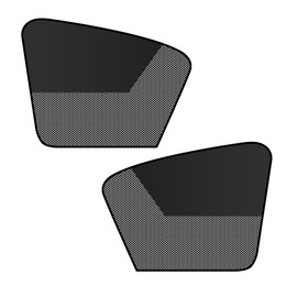 Front Side Window Blackout Sun Shade for Driver Seat and Passenger Seat, Car Window Sunshade, UV Protection, Car Shade, Easy Installation, Car Sun Shade for Side Windows, Black Rubber + Mesh Material