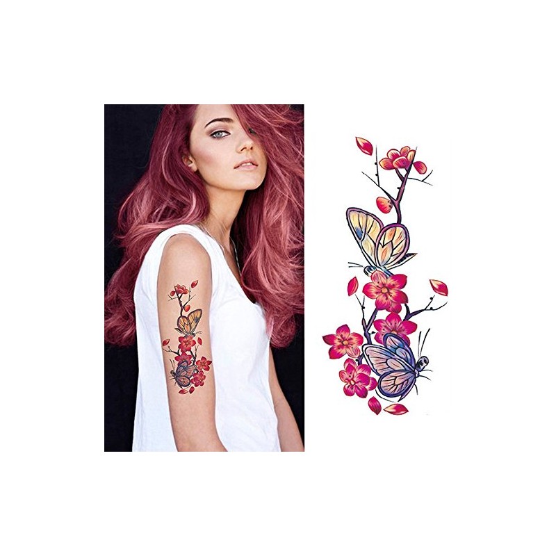 EROSPA® Temporary Tattoo Sheet 9 x 19 cm Flower Tendril