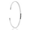 Tuscany Silver Friend Message Torque Bangle