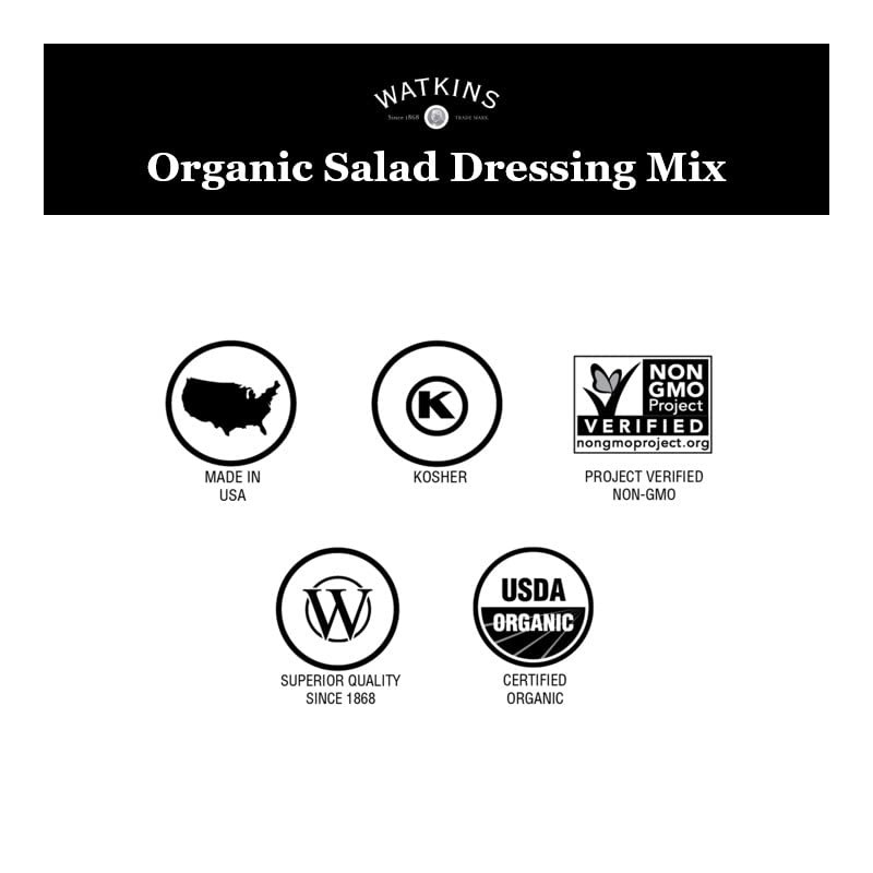 Watkins Organic Ranch Salad Dressing Mix, 0.85 oz. Packets, 12-Pack