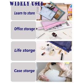 Clear Mesh Zipper Pencil Case Set-5 Pieces of Examination Stationery for Students and Cosmetics stored as Female Portable Stationery Bag, Pen Pencil Cases (Black, Green, Purple, Powder Blue, Pink)