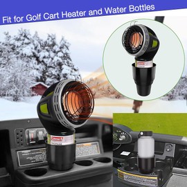 Golf Cart Heater Cup Holder For Club Car Yamaha EZGO - Universal Fit, 16.4 oz Propane Heater (2 Pack)