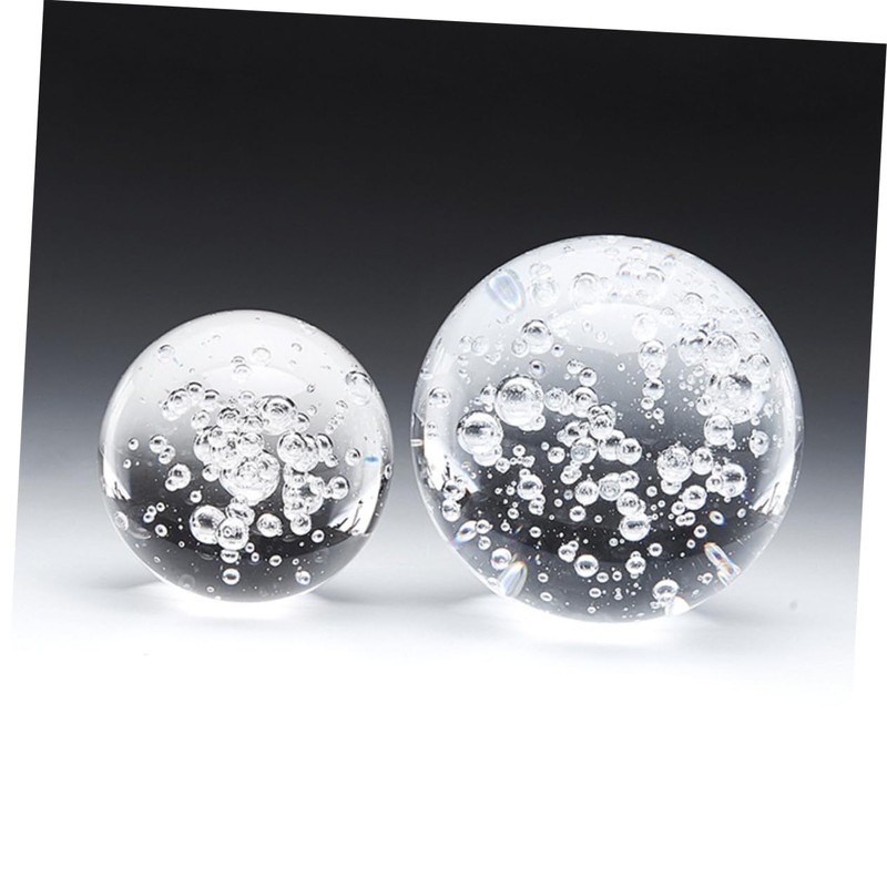 GRIRIW Elegant 6cm Bubble Glass Ball Ornament Rockery Decor Add