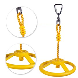Ninja Bike Climbing Device Flywheel Slackline Accessories Outdoor Climbing Training Device Ninja Wheel Monkey Wheel (Yellow)