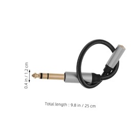 SHINEOFI Audio Conversion Cables 2pcs 6.35mm to 3.5mm Jack Versatile for Gaming and Portable Devices