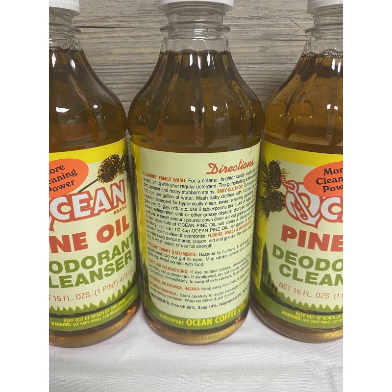 Oceans Coffe Company Ocean PINE Oil 16oz 3 Pack Cleaner