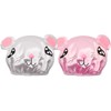 Bowbear Children's 2-Pack Fun Bath Time Double-Layer Waterproof Shower Caps,