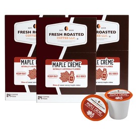 Fresh Roasted Coffee, Maple Crème, Flavored Coffee Pods, 72 Count