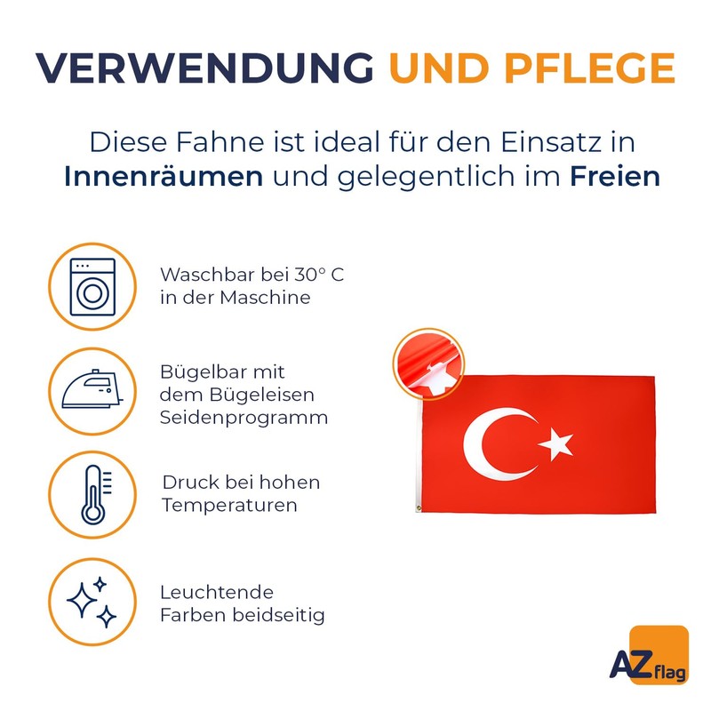 AZ FLAG - Flagge Türkei - 250x150 cm - Türkische