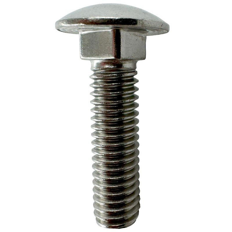 (10) 3/8-16 x 1.5”- 304 (18-8) Grade Stainless Steel Carriage