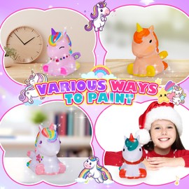 HappyGoLucky Craft Kits for Kids, Unicorn Gifts for Girls Age 3-10 Arts and Crafts for Kids Age 3-10 Year Old Girl Gifts Girls Toys Age 3-10 Unicorn Toys for 3-10 Year Old Girls Kids Painting Set