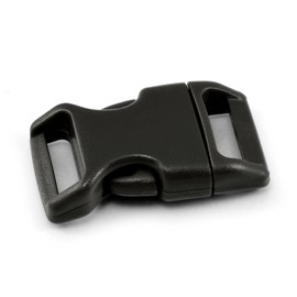 Ganzoo Plastic Click Fastener, Set of 10, 5/8 Inch / Clip Clasp/Buckle for Paracord Bracelets, Dog Collars, Backpack, Colour: Black, black