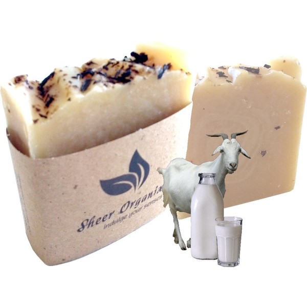 Sheer Organix Luxury Rejuvenative Handmade Herbal Soap, 3.52 oz. / 100g, Goat Milk