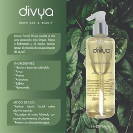 DIVYA  Jabón Limpiador Facial,Limpia, Hidrata y Suaviza,con Aloe Vera, Apto para Todo Tipo de Piel, 240 ml                                            