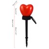 Outdoor Solar Garden Stake Lights Waterproof Solar Red Heart Shaped