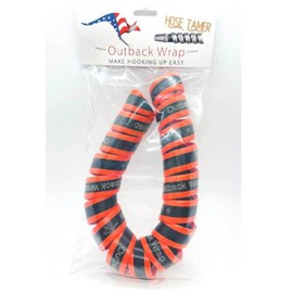 Outback Wrap - Hose Tamer Hydraulic Hose Management Protector and Tagging Wraps for Farming and agriculture equipment, Tractors, Harvesters, Planters, and Sprayers 40 mm Diameter - 18 inch - Orange
