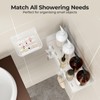 Orimade Shower Caddy 3-Pack, No-Drill Adhesive Shelves for Bathroom, Rustproof