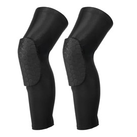 Vin Beauty Basketball Knee Pads, 2 Pcs Honeycomb Anti Collision Leg Compression Sleeves, Sports Sleeves Knee Pads for Basketball, Volleyball, Wrestlin