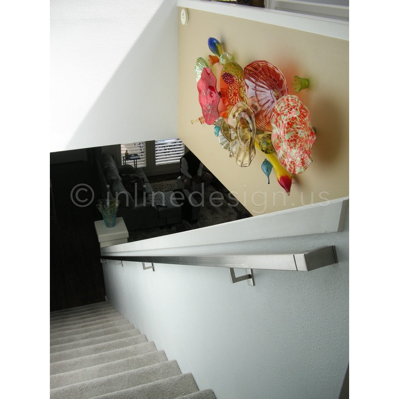 Stainless Steel Handrail Wall Bracket Square for Flat Bottom Tube