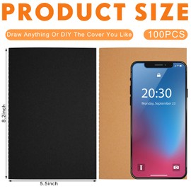 Mimorou 100 Pcs Kraft Notebook Journals 5.5 Inch x 8.3 Inch A5 Journal Softcover Notebooks Bulk for Kids Student Writing Sketch Office Notepad with 60 Pages 36 Sheets (Black, Brown, Lined)