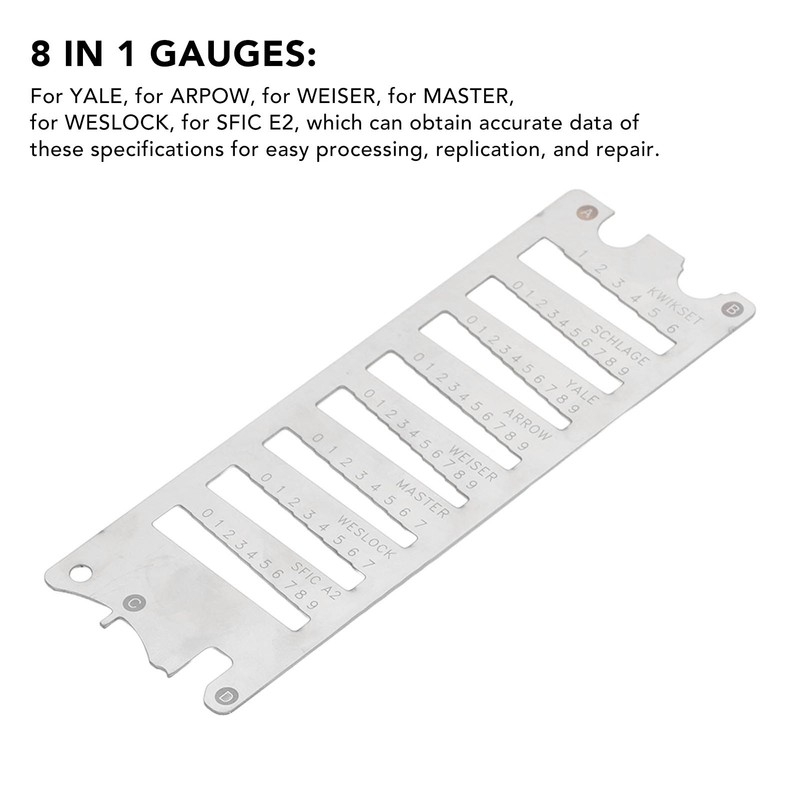 Key Decoder Spring Steel High Accuracy Portable Multifunctional 8 in