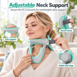 Cervical Neck Support Pillow for Travel and Rest – Breathable Adjustable Strap Cushion for Home, Office and Trips
