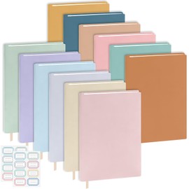QOUBAI Jumbo Stretchable Book Covers 12PCS Reusable Fabric Book Covers with Label 9x11in Boho Pastel Protective Sleeve for Hardcover Book Textbook Cover for School Fits Most Book Sizes Up to 10x12.5in