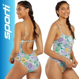 Sporti Active Floral One Piece Swimsuit - Floral - Medium