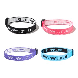 xuzhiyuan WWJD Braided Bracelets Letter Matching Couples Protection Inspirational Religious Christian Gifts What Would Jesus Do Bracelets Friendship Bracelet Gift for Women Men-4Pcs B