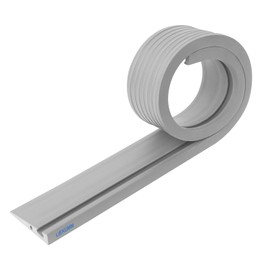 LIEKUMM 1.5cm Rise Threshold Ramp, Cuttable PVC Wheelchair Ramp for Threshold Transition Strip, 800kg Capacity Kerb Ramp for Doorways, Driveways, Bathroom, With Threading Groove, Grey