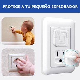 RUISTLI Protectores de Enchufe 20+20 PCS - Cubiertas de Salida de Plástico Seguro,Protector de Enchufes y Contactos para Bebe-Niños,Manga de Enchufe,Accesorios para Bebe,Artículos para Bebe