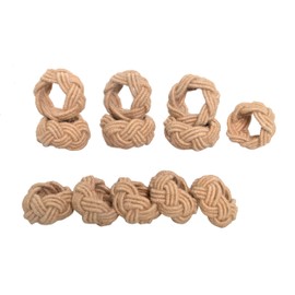 Servilleteros náuticos - Juego de 12 servilleteros tejidos, servilleteros costeros a granel para decoración de fiestas, mesa de comedor, reuniones familiares, una gran decoración de mesa, natural