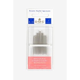 Agujas de mano DMC 1765-5/10 para bordar – Paquete de 15, tamaño 5/10, plata