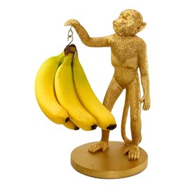 Winkee - Banana Holder Monkey - The Original Banana Stand | Fruit Holder in Monkey Shape | Fruit Stand Modern | Convenient Hanging Fruit | Fruit Holder (Gold)