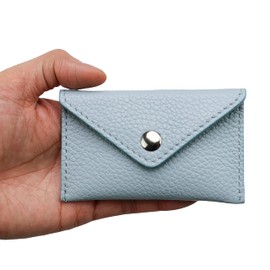 SH Leder Real Leather Small Handy Party Disco Wallet Travel Sports Holiday Compact Lifestyle Unisex 11 x 6.90 cm Doro B089, lightblue