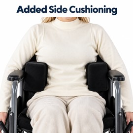 Wheelchair Side Support Pad – Foam Wedge for Added Seating Comfort, Black, 1 Piece