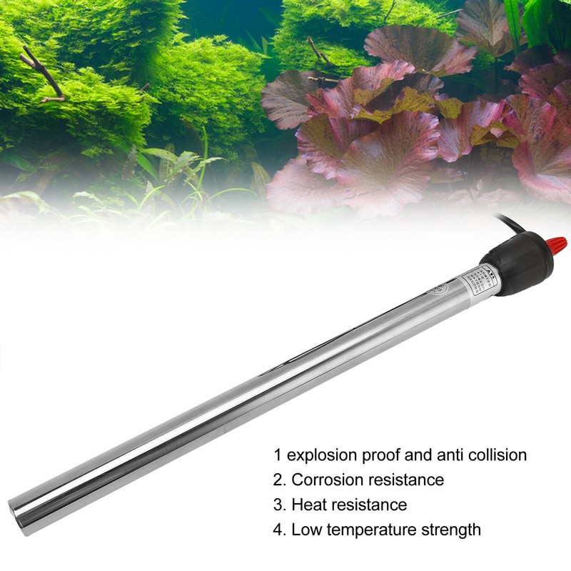 Aquarium Heater Stainless Steel Adjustable Automatic Thermostatic Heating Rod for