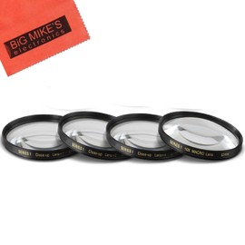 52mm Close-Up Filter Set (+1, +2, +4 and +10 Diopters) for Nikon Z5 24-50mm, NIKKOR 35mm f/1.8G Lens, Z 40mm, D3100, D3200, D3300, D5100, D5200, D5300, D5500 with 18-55mm Lens