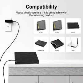 for vSeeBox Power Adapter - Compatible with vSeeBox V5 Pro/ V3 Pro/ V3 Pro/V3/ V2 Pro/ V1 Pro/vSeeBox Por Max/vSeeBox Elite - 5V 2A Charger Power Cord